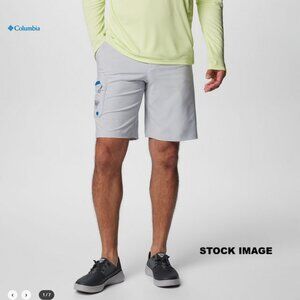 Columbia Men's PFG Terminal Tackl II Cool Grey/Vivid Blue Shorts 40w 10i